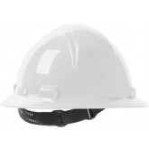 Kilimanjaro Full Brim Hard Hat with HDPE Shell with 4-Point Textile Suspension and Pin-Lock Adjustment - White